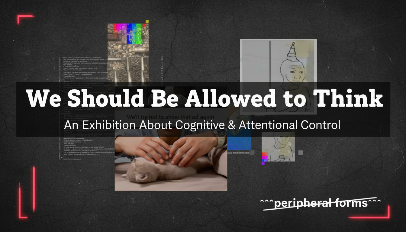 We Should Be Allowed to Think: An Exhibition About Cognitive & Attentional Control by peripheral forms